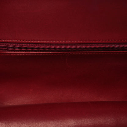 Chanel Patent Calfskin Quilted Medium Double Flap Dark Red 4 of 8