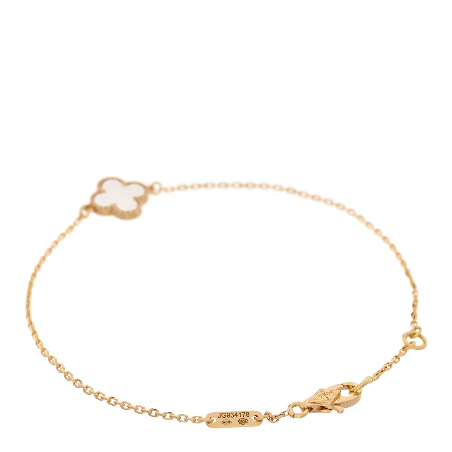 18K Yellow Gold Mother of Pearl Sweet Alhambra Bracelet