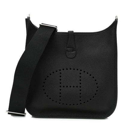 Hermes Taurillon Clemence Evelyne III PM Black 1 of 10