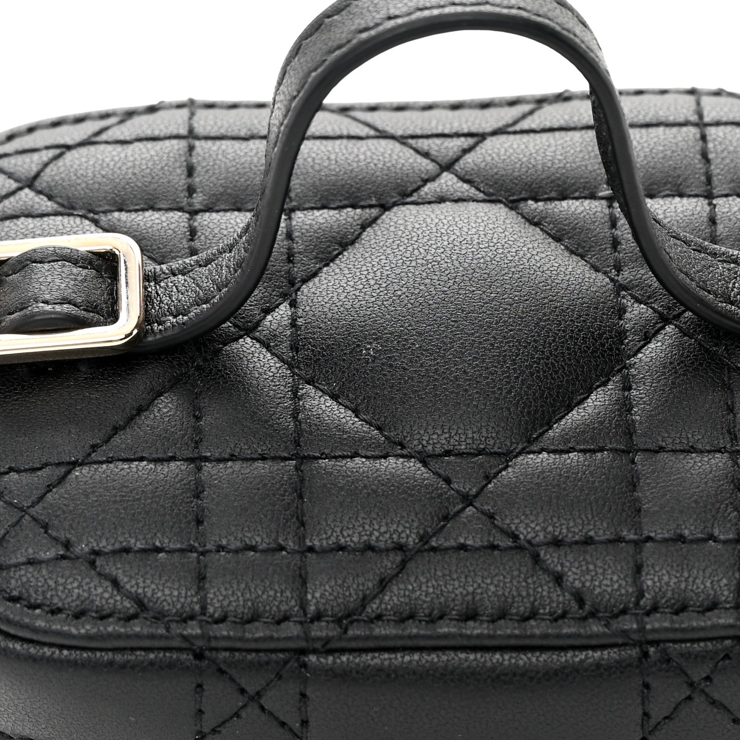 Christian Dior Lambskin Cannage Micro Lady Dior Vanity Case Black 11 of 13
