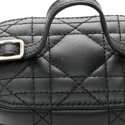 Christian Dior Lambskin Cannage Micro Lady Dior Vanity Case Black 11 of 13