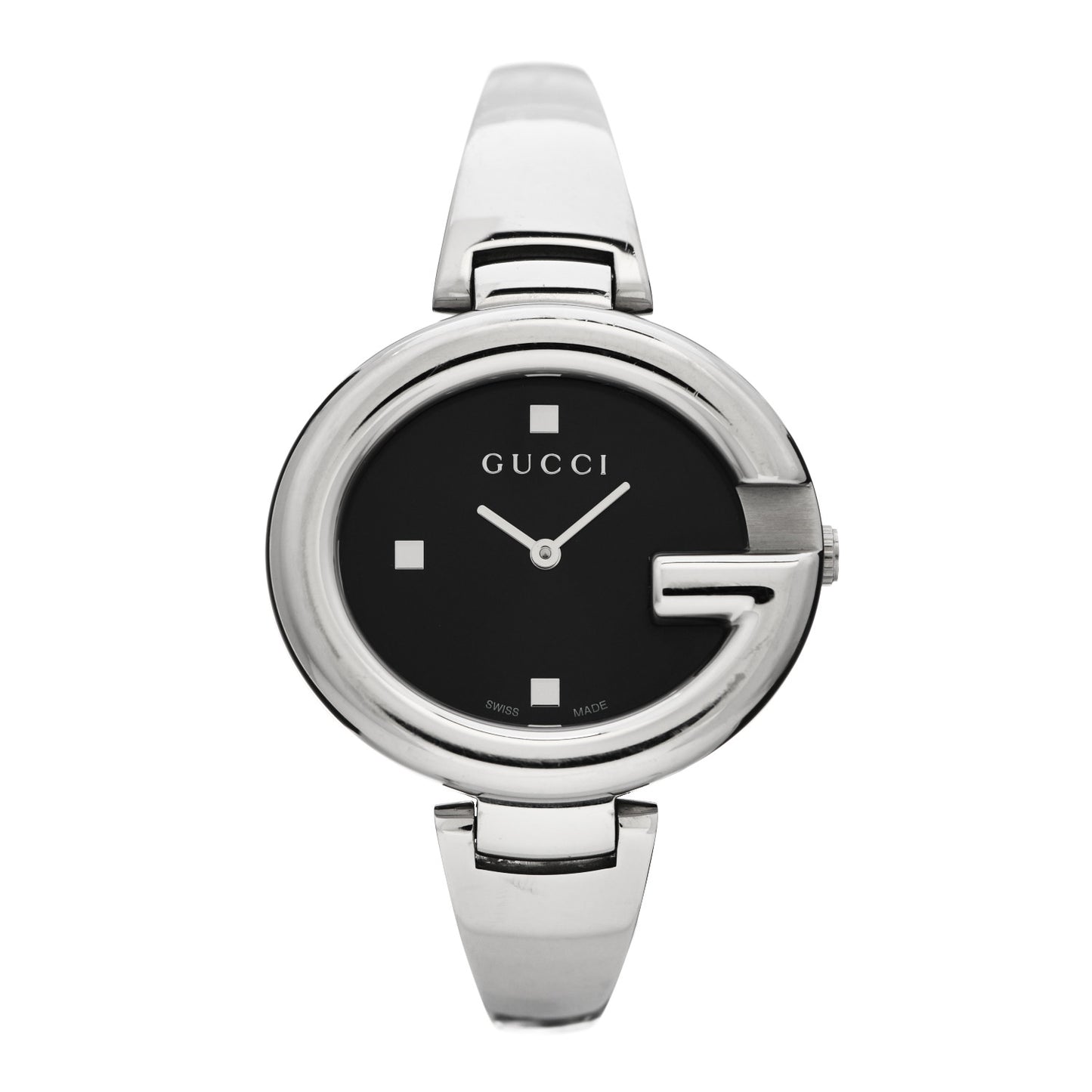 Stainless Steel 36mm Guccissima Quartz Watch Black