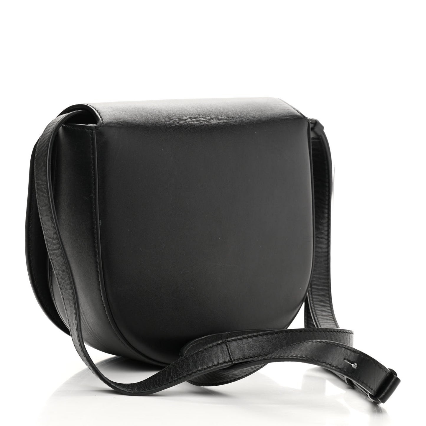 Calfskin Small Vela Flap Bag Black