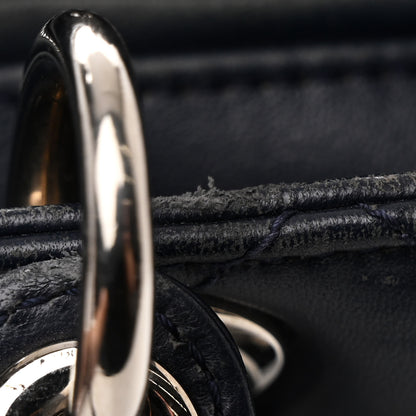 Christian Dior Lambskin Cannage Medium Lady Dior Navy Blue 13 of 13