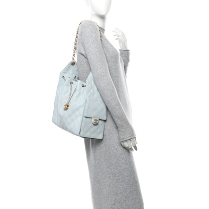 Chanel Caviar Quilted Medium Chanel 25 Handbag Light Blue 3 of 13