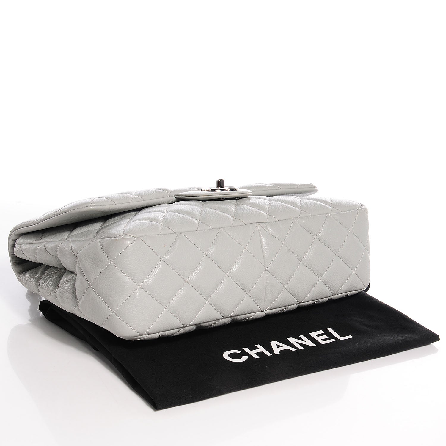 Chanel Caviar Jumbo Single Flap Grey 4 of 8