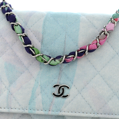 Chanel Canvas Quilted Jungle Jeans Wallet on Chain WOC Multicolor 12 of 13