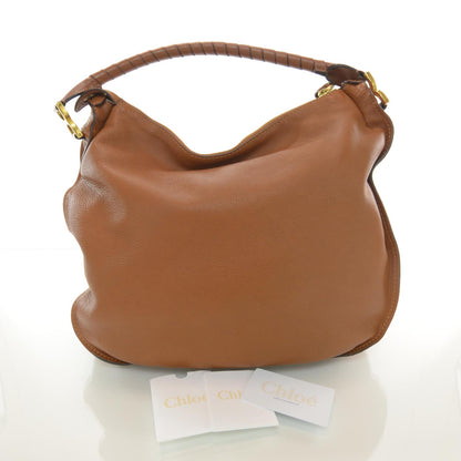 Chloe Leather Large Marcie Hobo Tan 3 of 9
