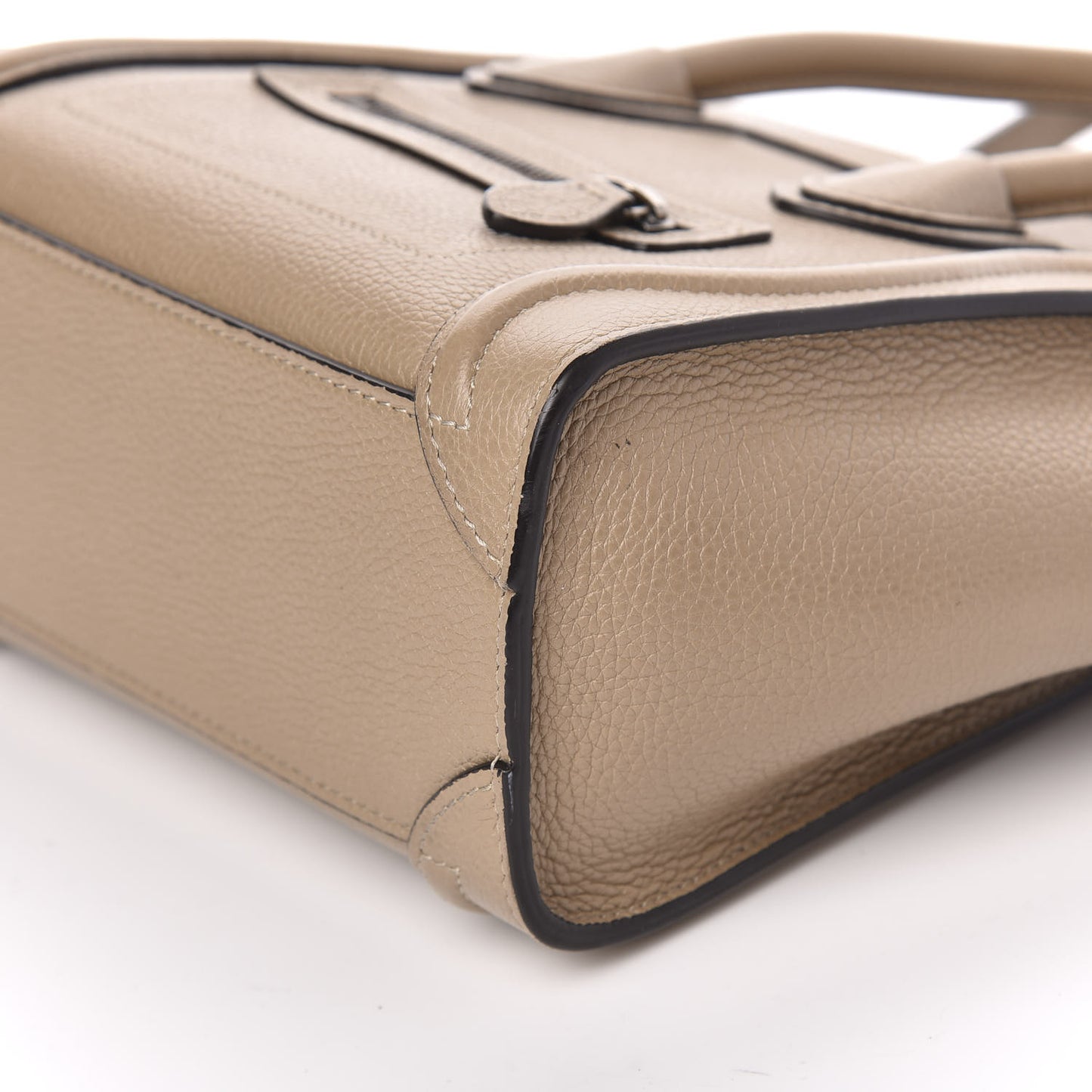 Drummed Calfskin Nano Luggage Dune