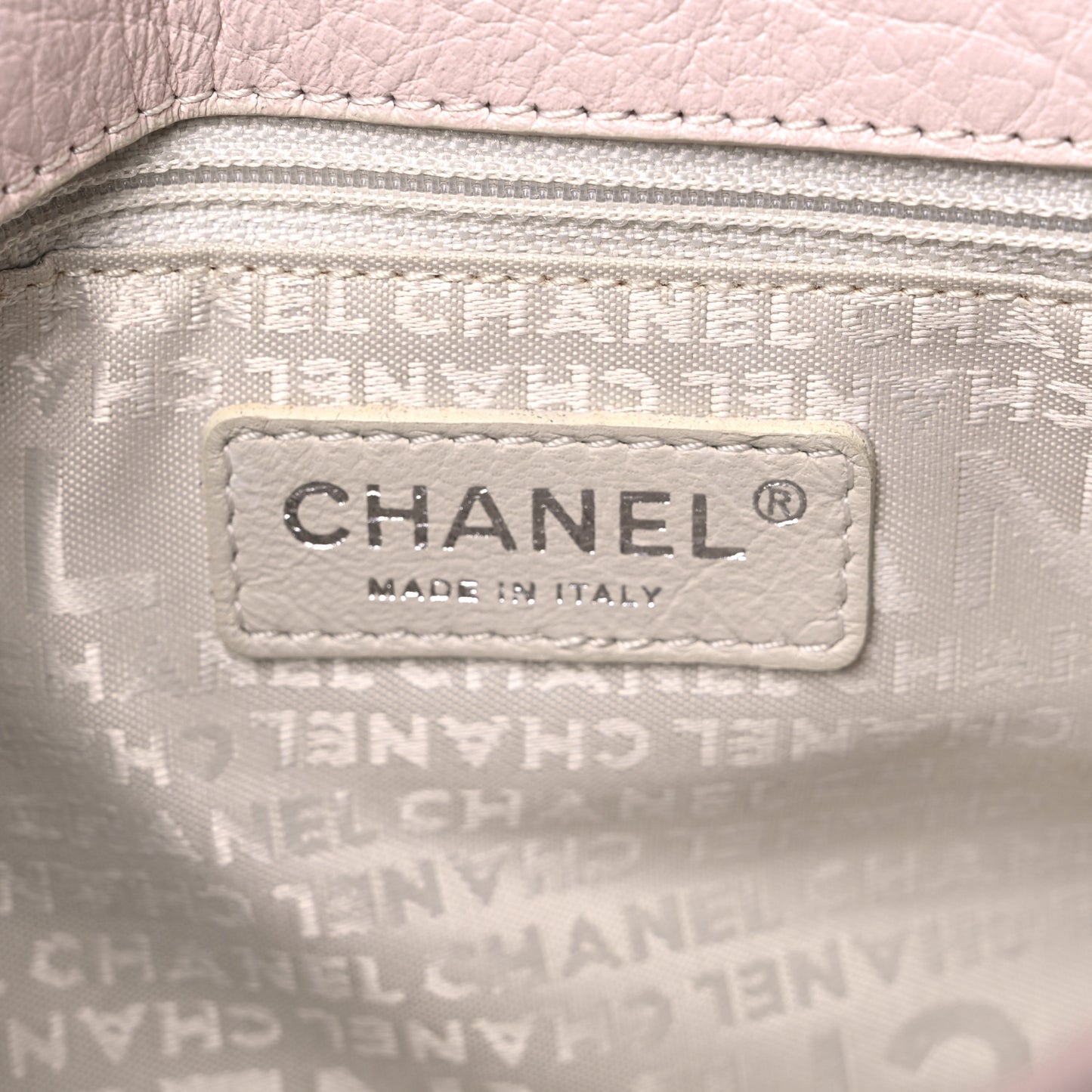 Calfskin Mademoiselle Flap Shoulder Bag Light Pink