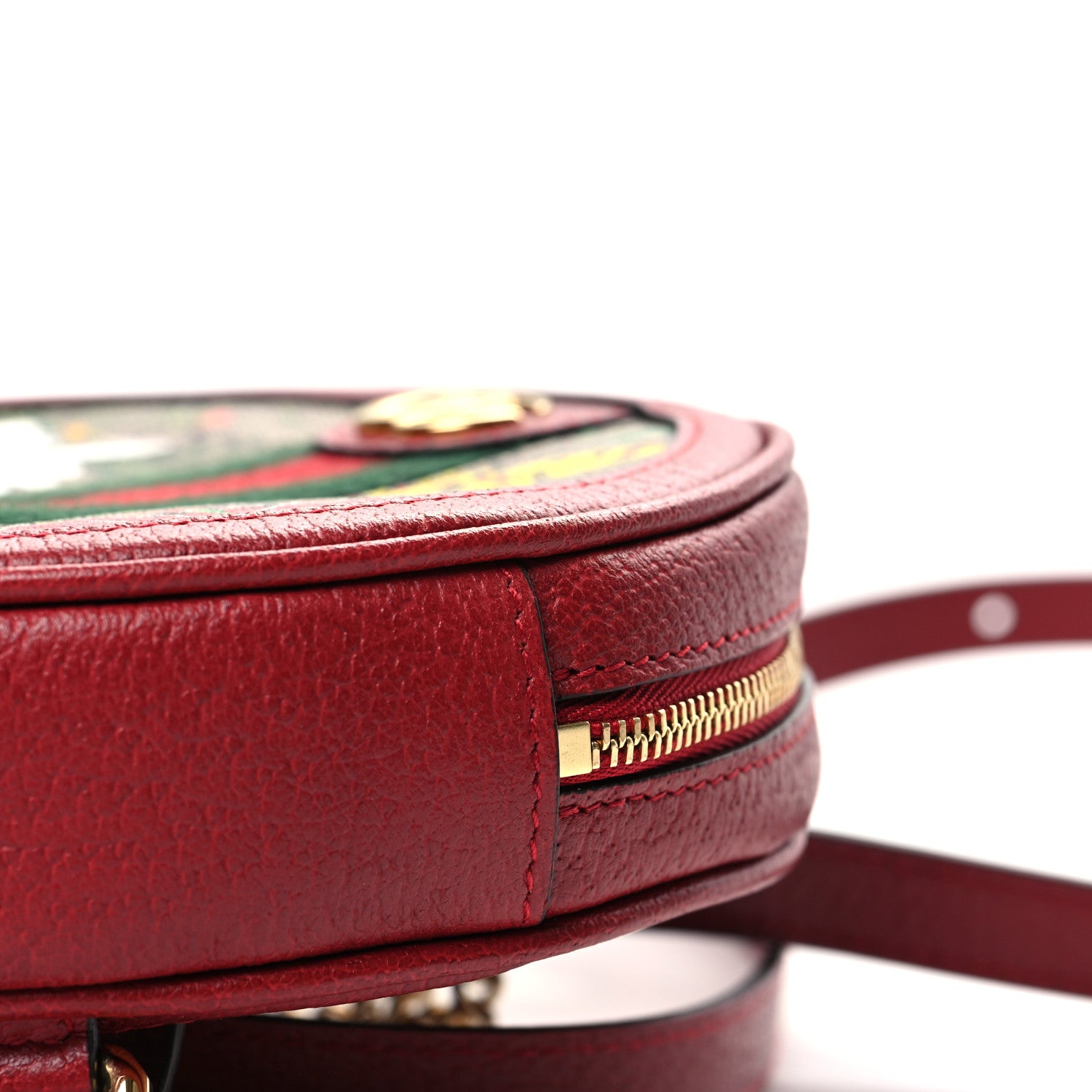 Gucci GG Supreme Monogram Web Flora Mini Ophidia Round Backpack Red 10 of 10