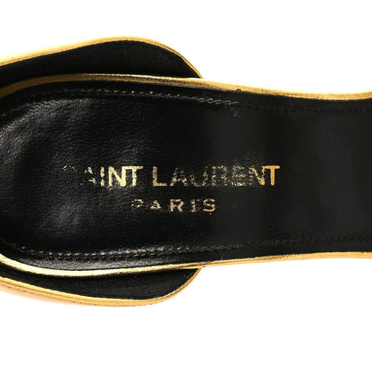 Saint Laurent Metallic Lambskin Opyum 110 Sandals 36.5 Oro 8 of 10