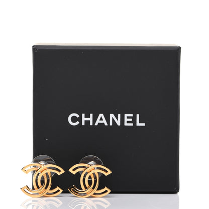 Chanel Metal Obazine CC Earrings Gold 6 of 6