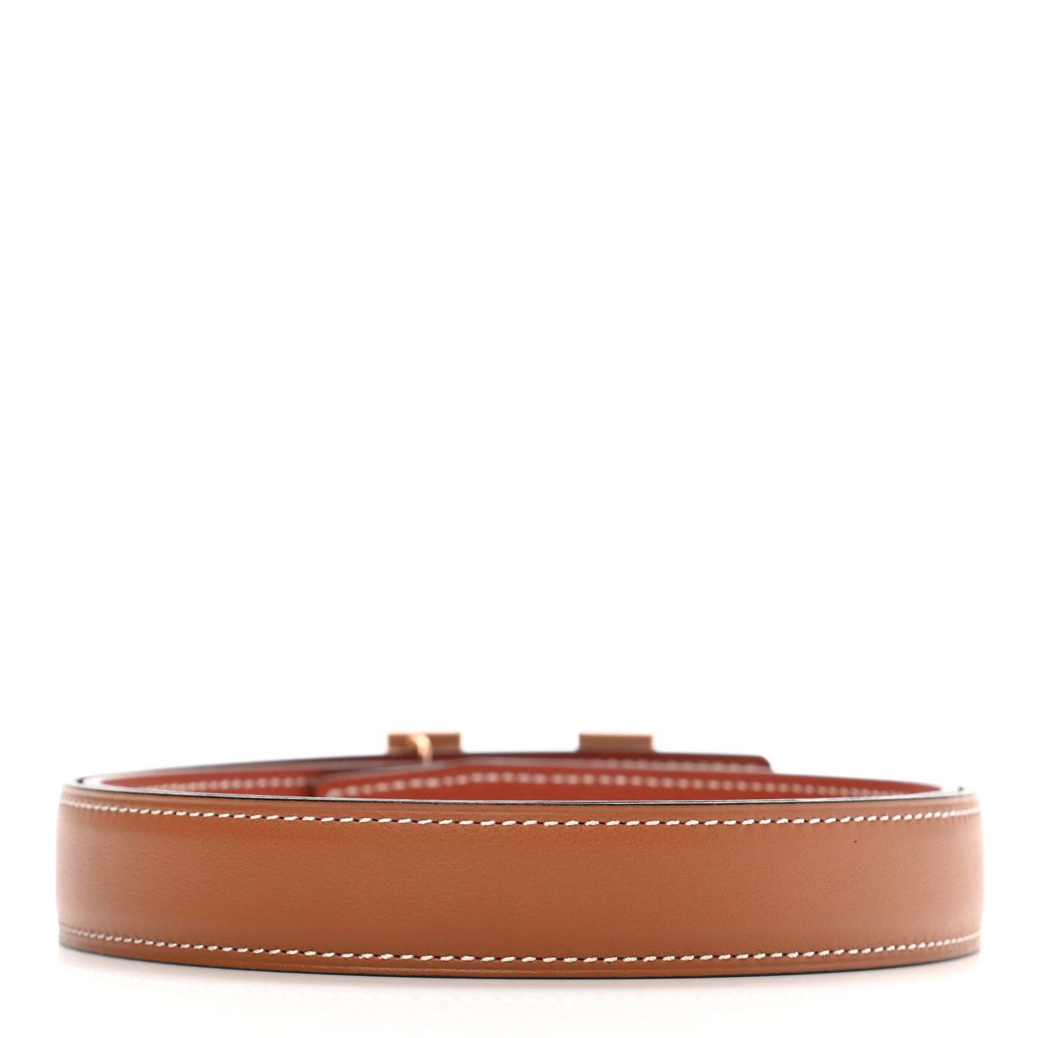 Hermes Swift Epsom 24mm H Belt 80 Gold Brique 2 of 8