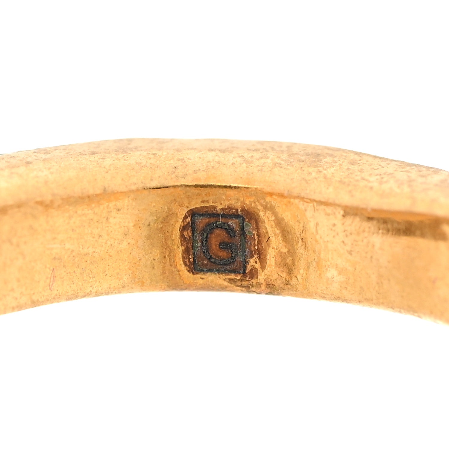 Gucci Feline Head Ring 50 5.5 Aged Gold 5 of 6
