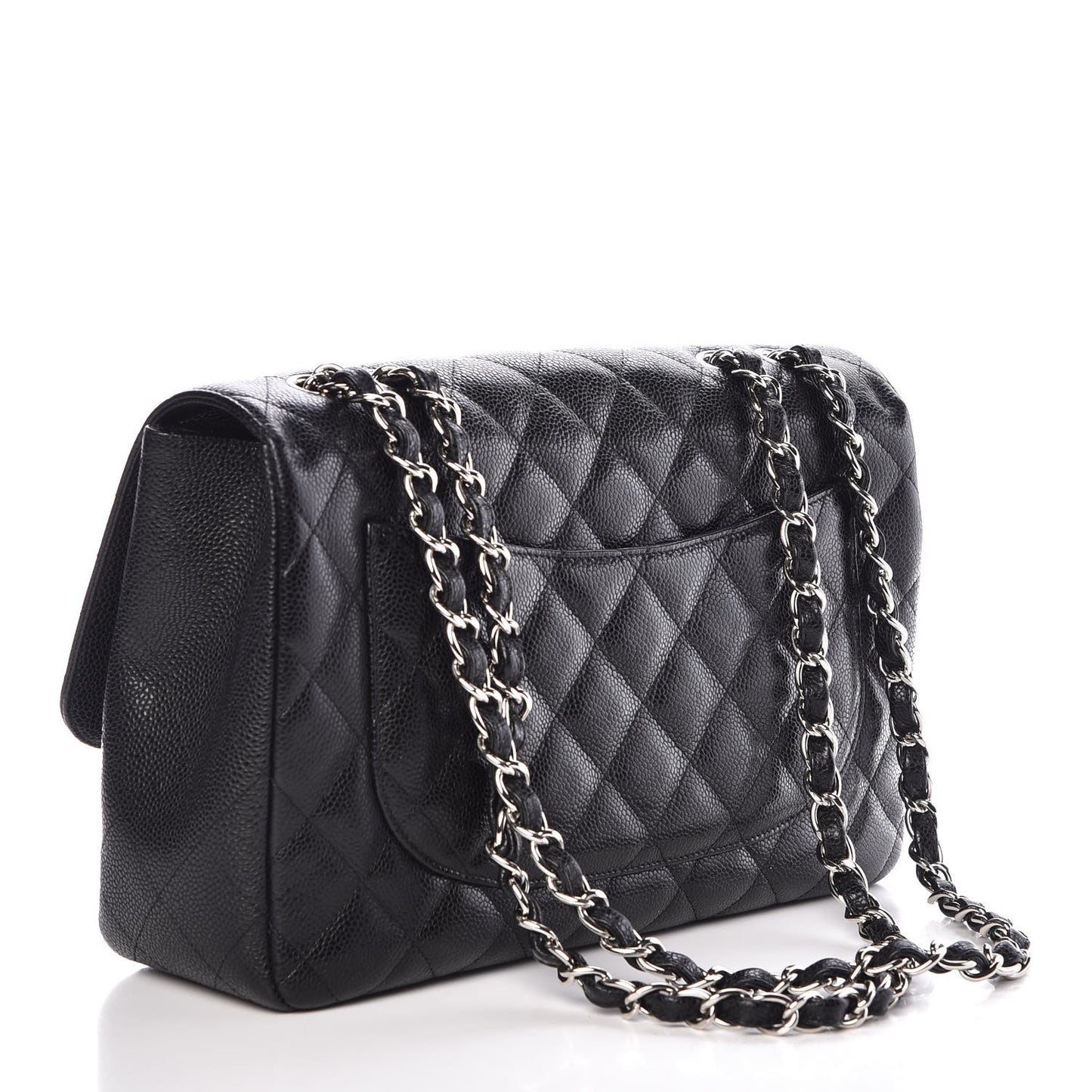Caviar Quilted Jumbo Single Flap Black