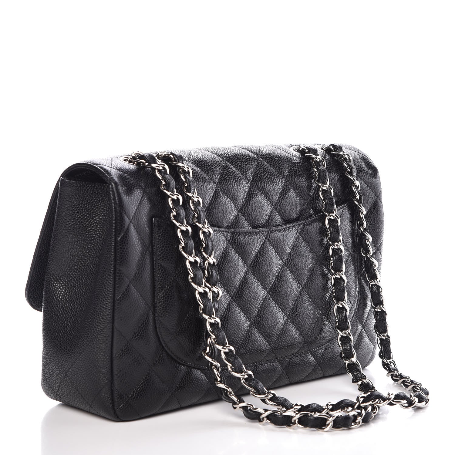 Chanel Caviar Quilted Jumbo Single Flap Black 3 of 10