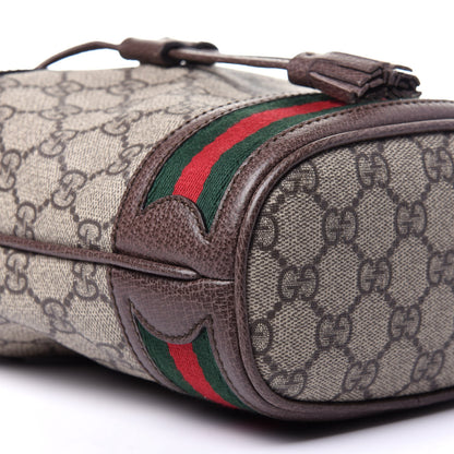 Gucci GG Supreme Monogram Web Mini Ophidia Bucket Bag Brown 6 of 10