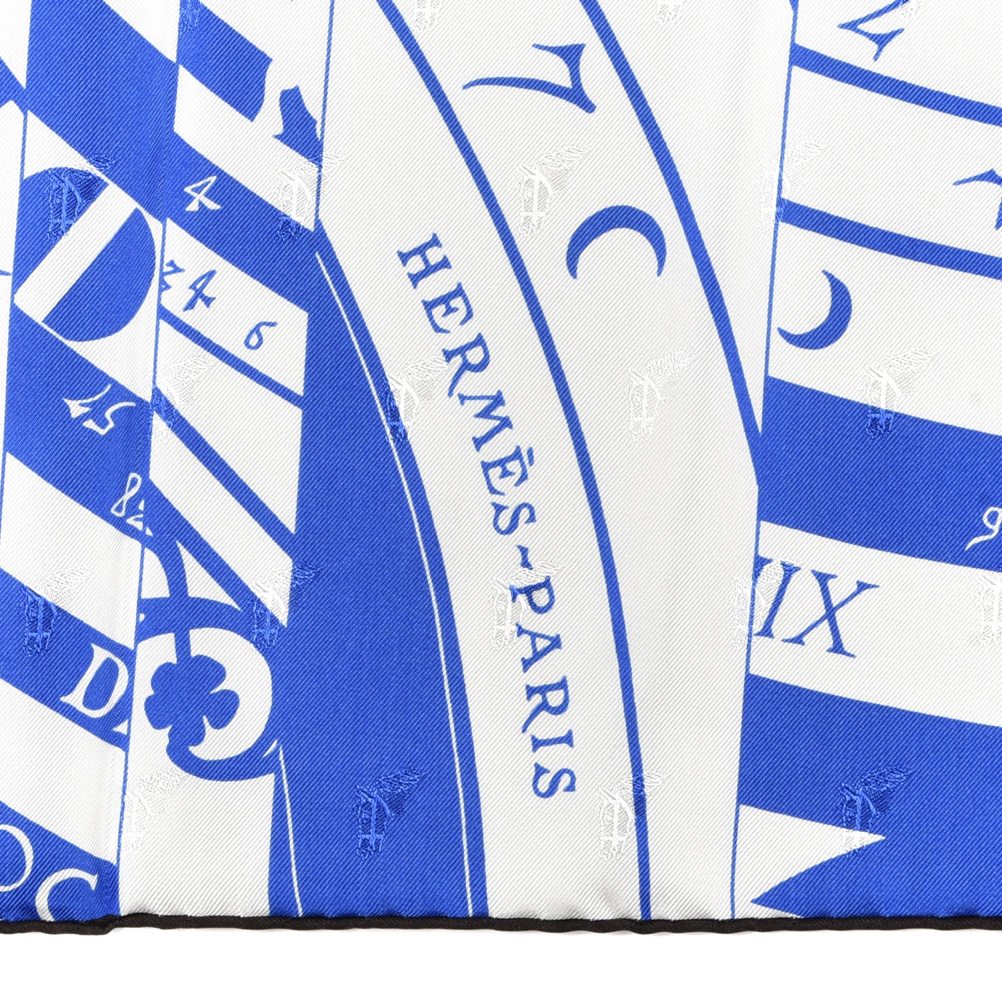 Silk Astrologie Nouvelle Scarf 90 Bleu Royal White