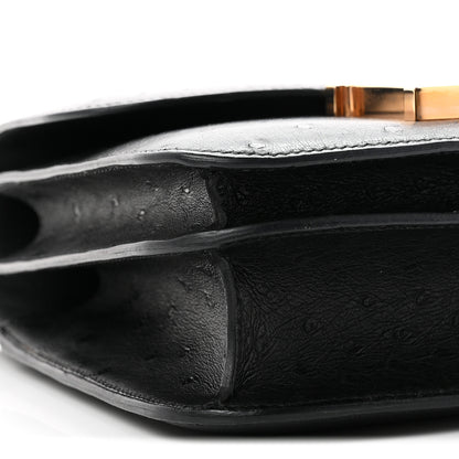 Hermes Ostrich Constance 24 Black 9 of 11