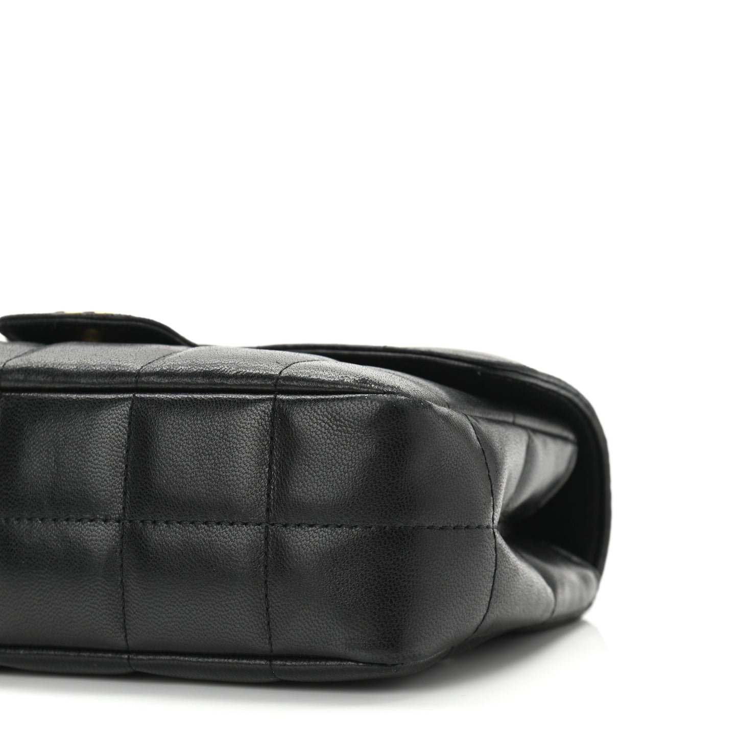 Lambskin Quilted Mini Chocolate Bar Flap Black