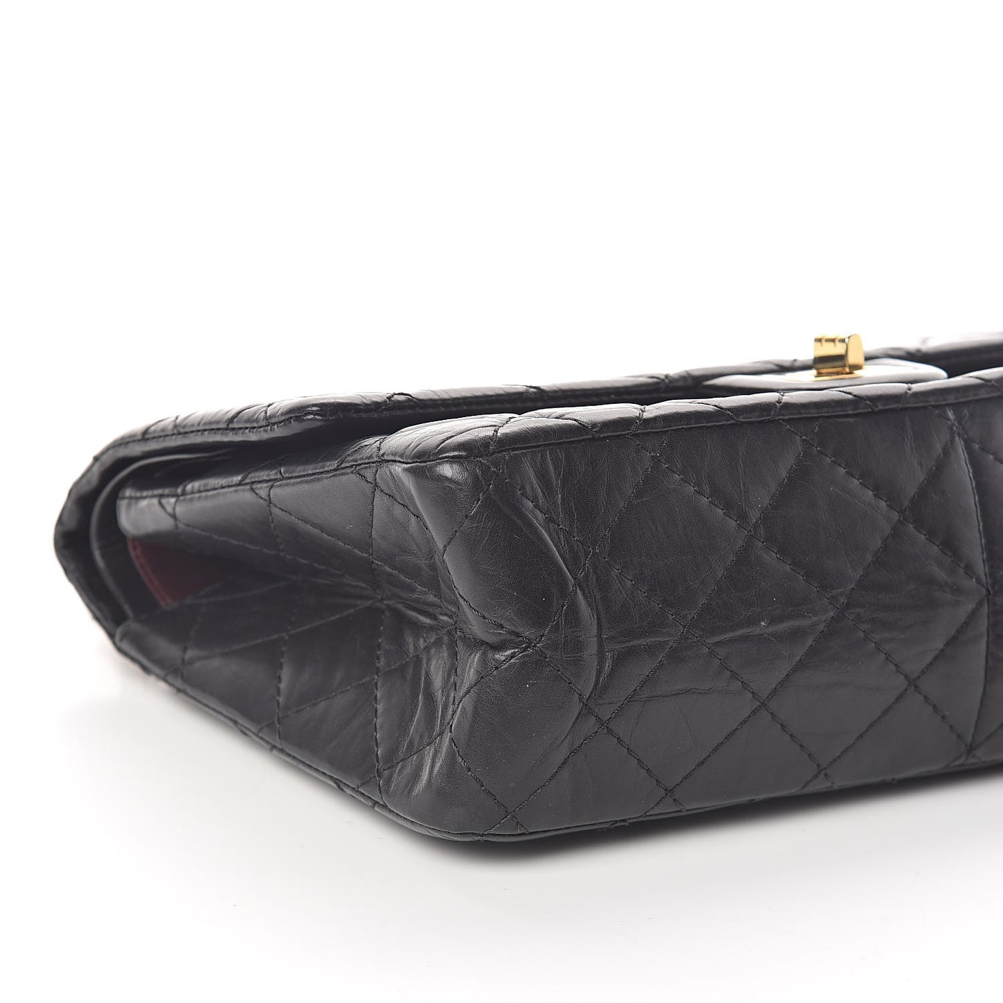 Aged Calfskin Quilted 2.55 Reissue 226 Flap Black
