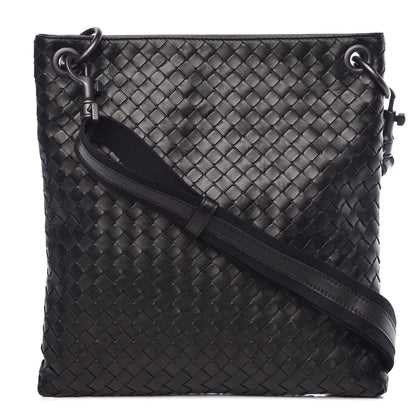 Bottega Veneta Nappa Intrecciato VN Crossbody Messenger Bag Black 1 of 11