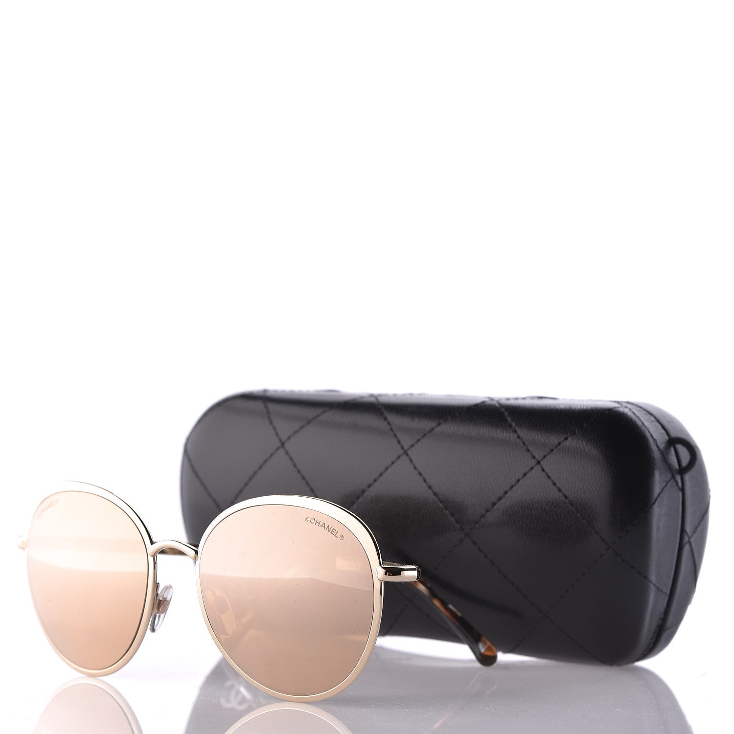 Chanel Round Mirror Sunglasses 4206 Rose Gold 7 of 7