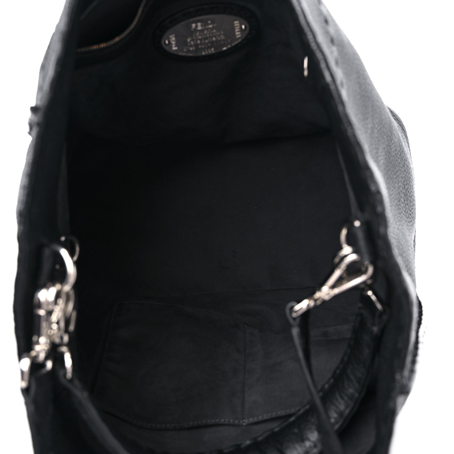 Cuoio Romano Selleria Large Anna Bucket Bag Black
