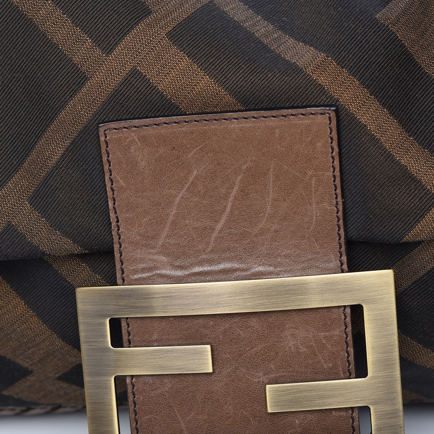 Zucca Pelle Naturale Maxi Baguette Tobacco Marrone