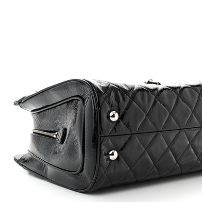 Chanel Patent Quilted Tote Black 9 of 11