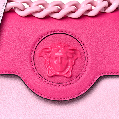 Versace Calfskin Medusa Small Top Handle Handbag Fuxia Light Pink 11 of 14