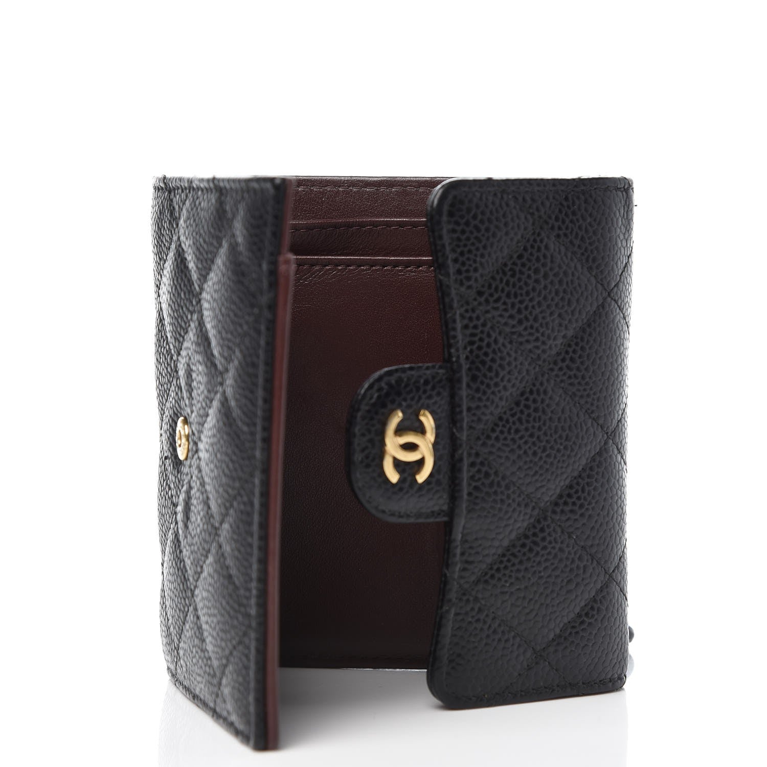 Chanel Caviar Quilted Compact Flap Wallet Black 5 of 9