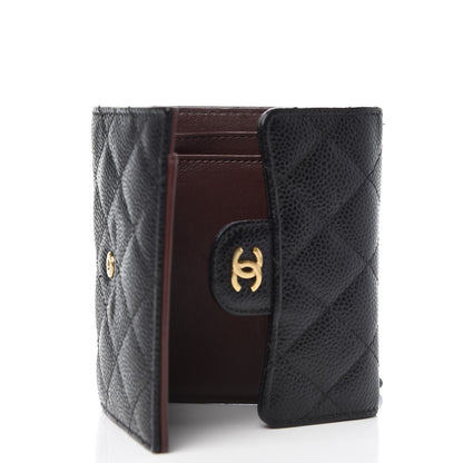Chanel Caviar Quilted Compact Flap Wallet Black 5 of 9