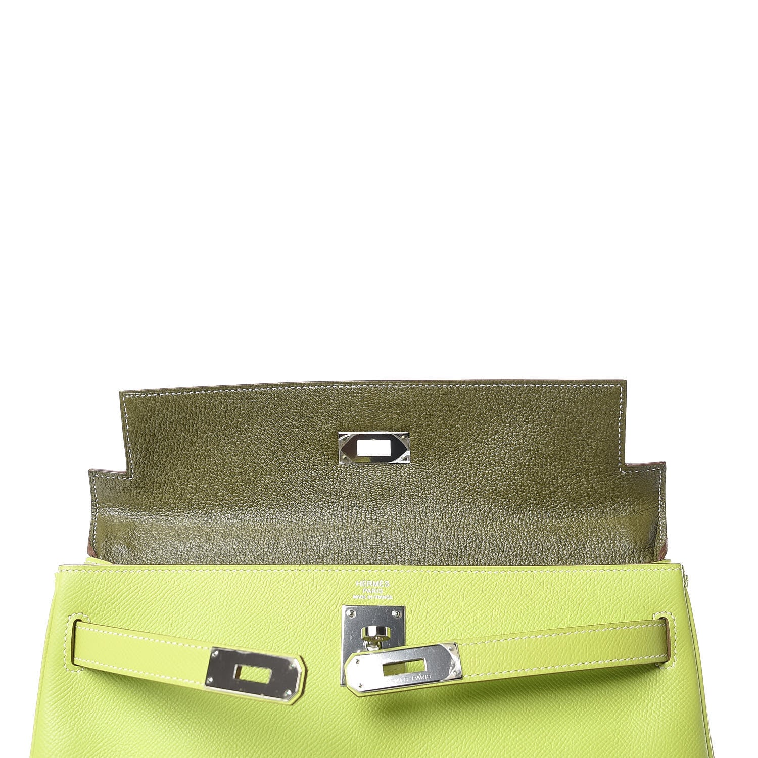 Hermes Epsom Candy Kelly Retourne 32 Kiwi Lichen 16 of 39