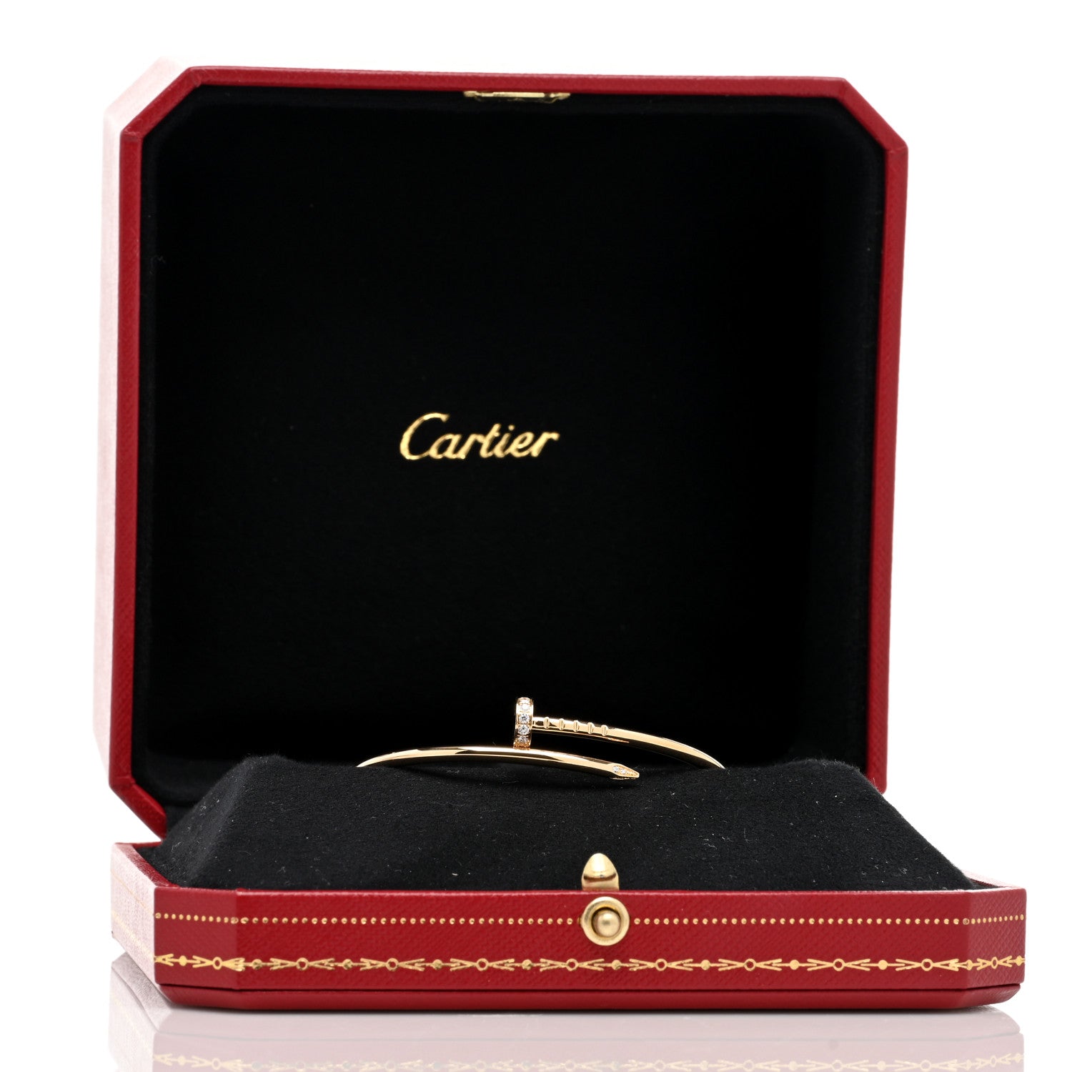 Cartier 18K Yellow Gold Diamond Small Juste Un Clou Bracelet 15 4 of 4