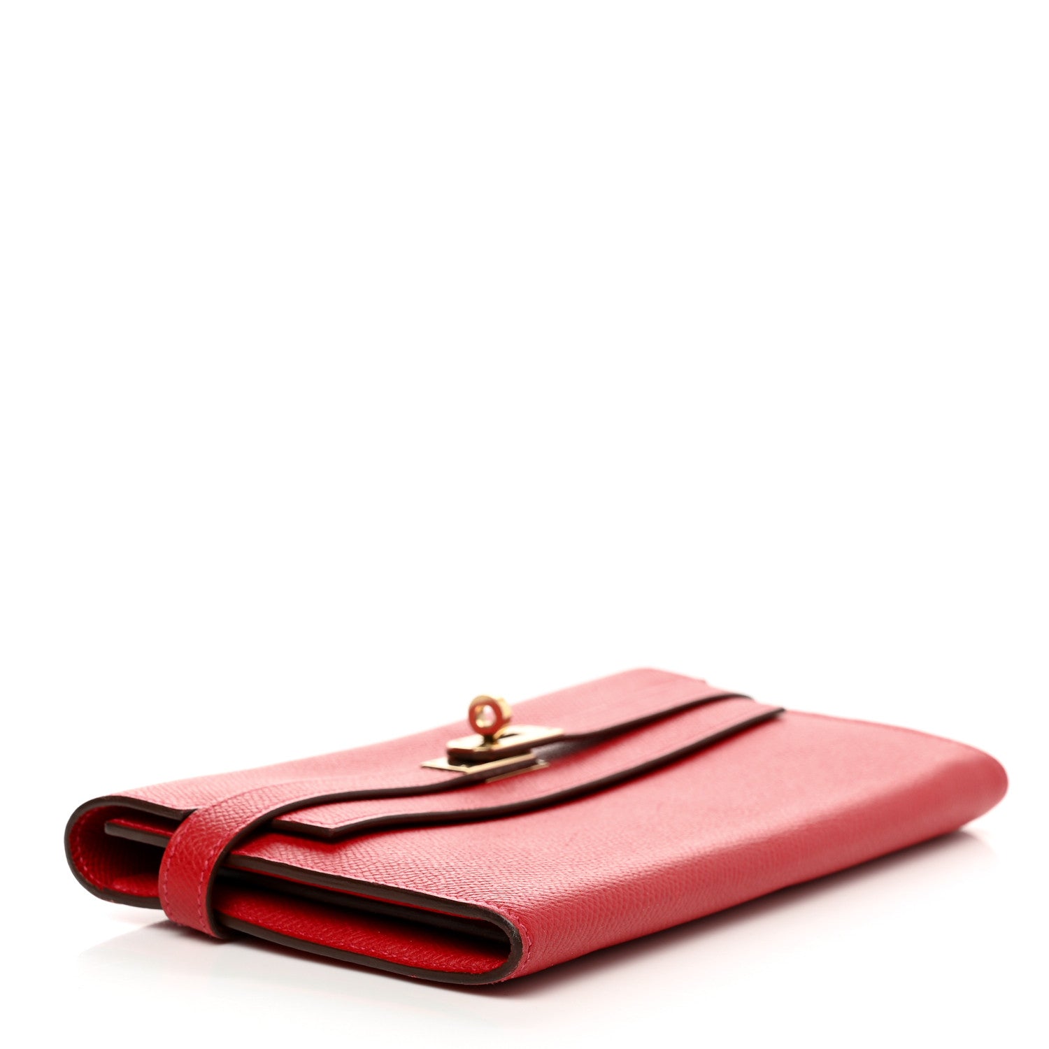 Hermes Epsom Kelly Longue Wallet Rouge Casaque 4 of 9