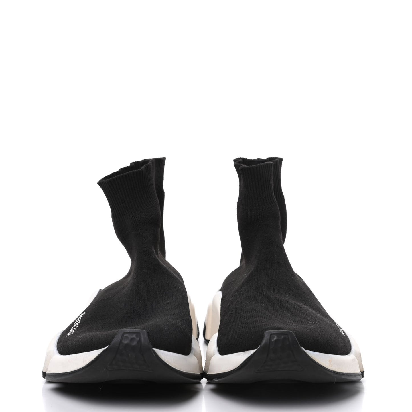 Neoprene Knit Womens Speed Sneakers 38 Black White