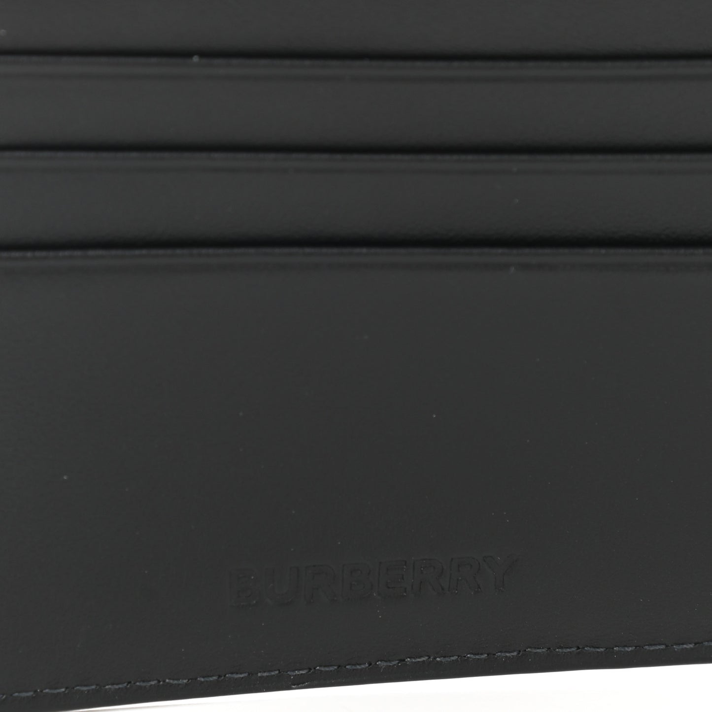 Charcoal Check Calfskin Bi-Fold Wallet