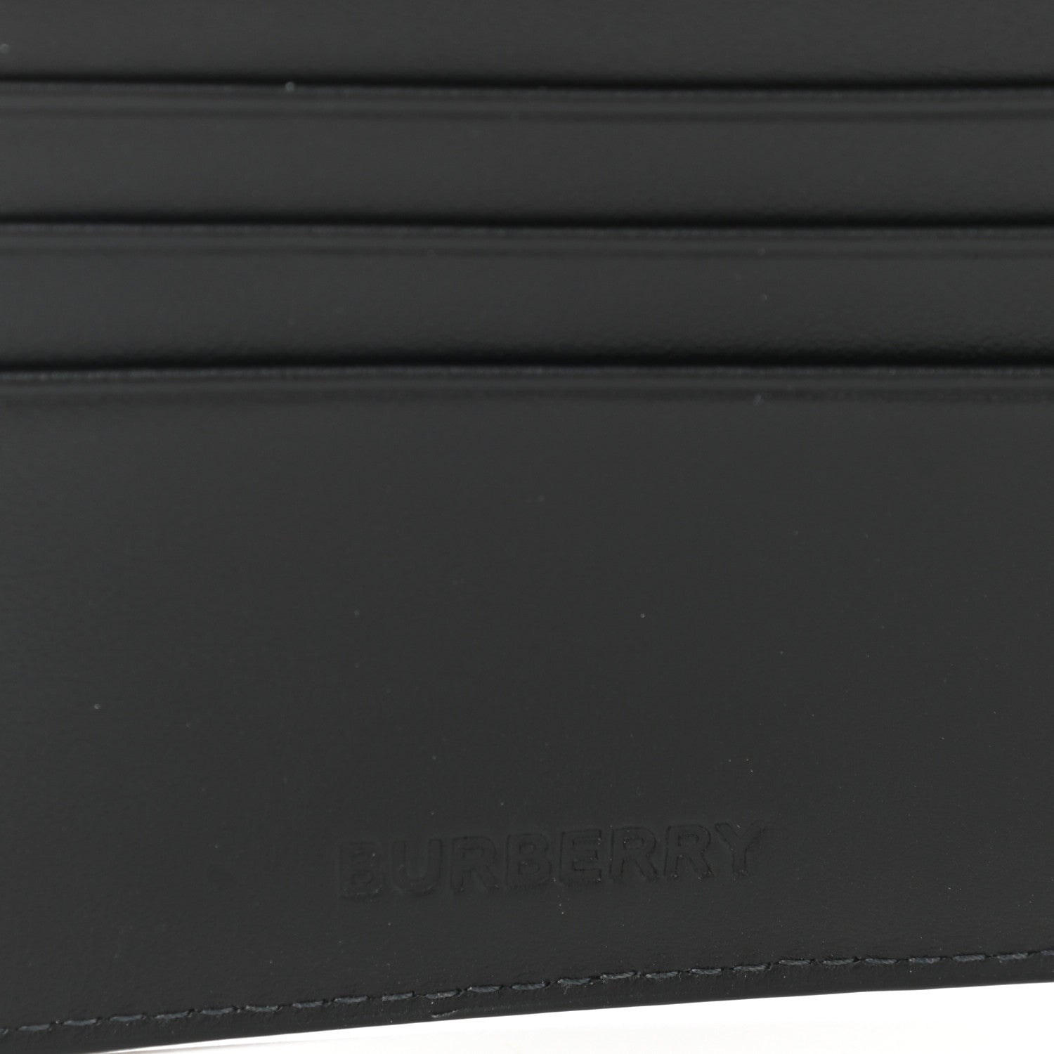 Burberry Charcoal Check Calfskin Bi-Fold Wallet 6 of 6