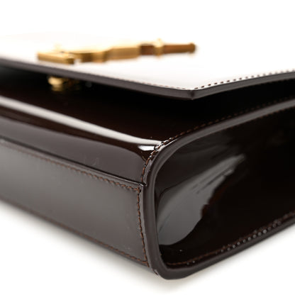 Saint Laurent Patent Small Monogram Kate Satchel Spicy Chocolate 9 of 10