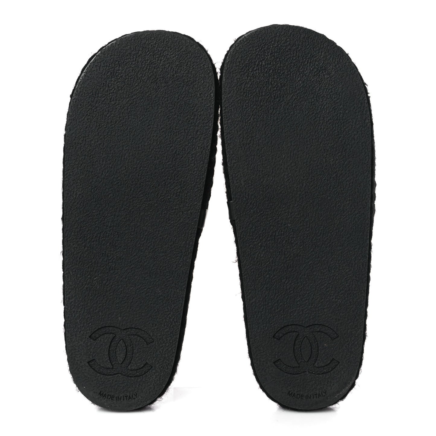 Braided Knit CC Mules 40 Black Gold