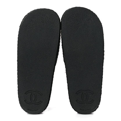 Chanel Braided Knit CC Mules 40 Black Gold 5 of 9