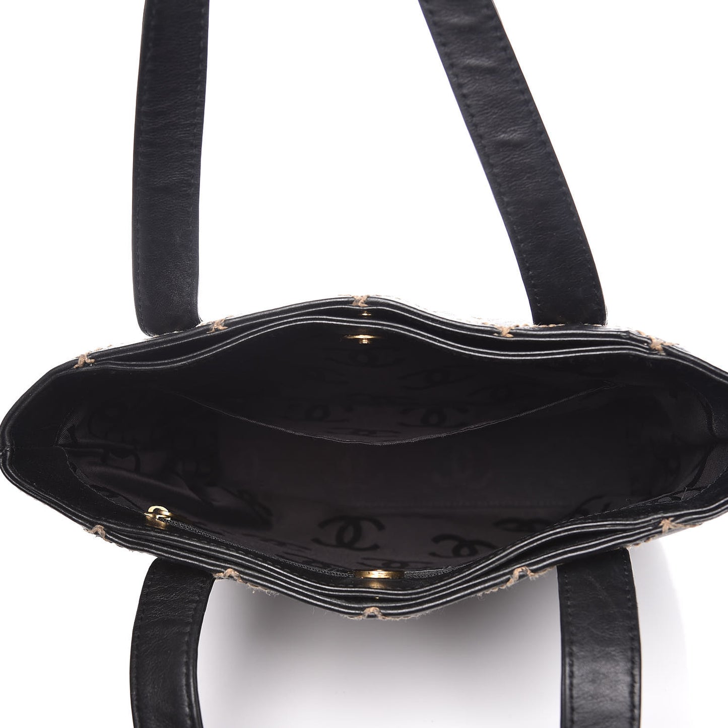 Calfskin Wild Stitch Tote Black