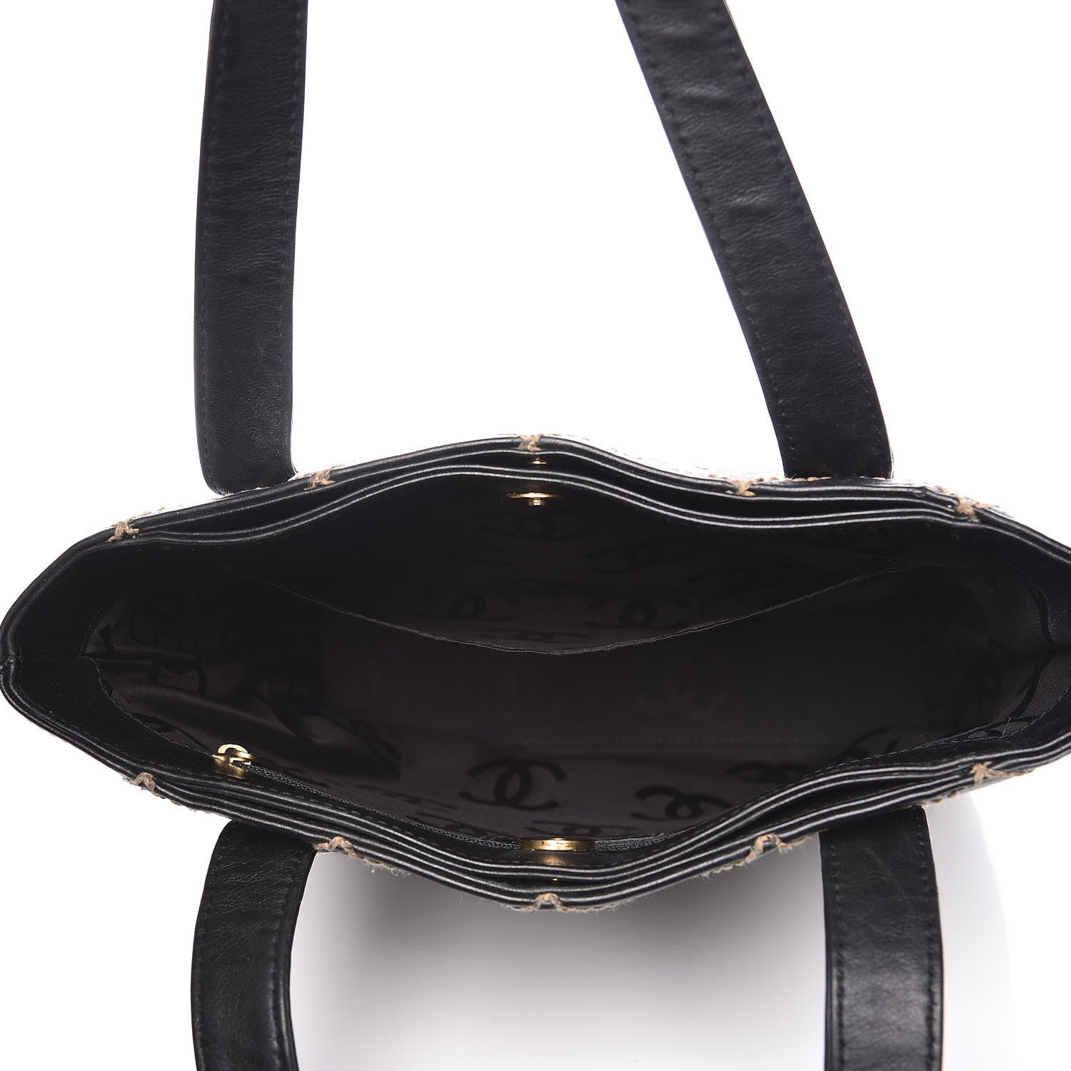 Chanel Calfskin Wild Stitch Tote Black 5 of 15