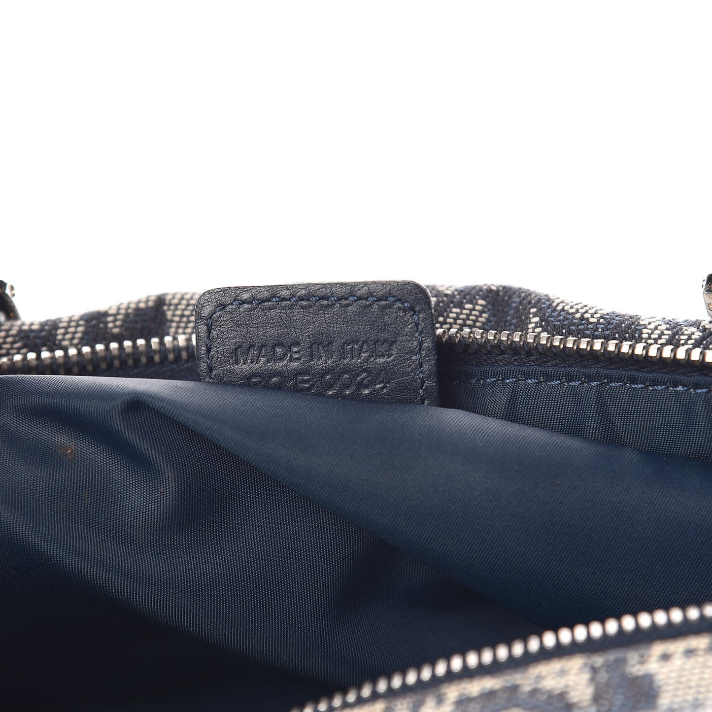 Denim Monogram Charms Shoulder Bag Blue