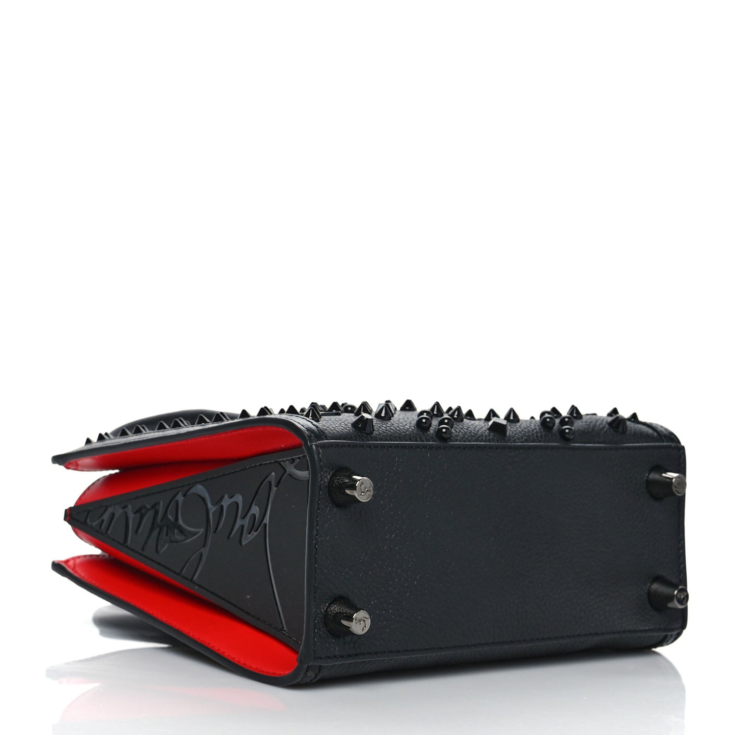 Calfskin Spikes Loubinthesky Mini Paloma Black