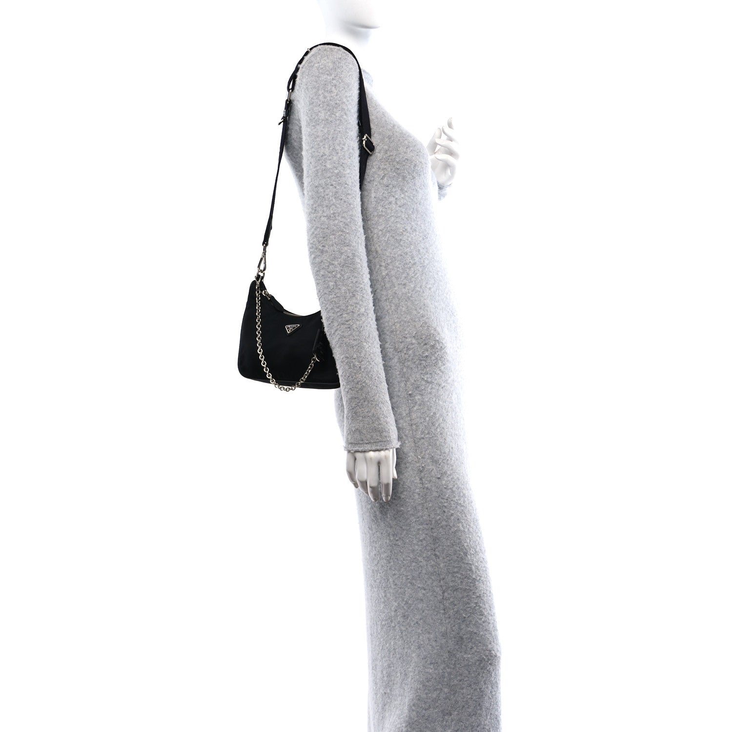 Prada Nylon Re-Edition 2005 Shoulder Bag Black 2 of 11