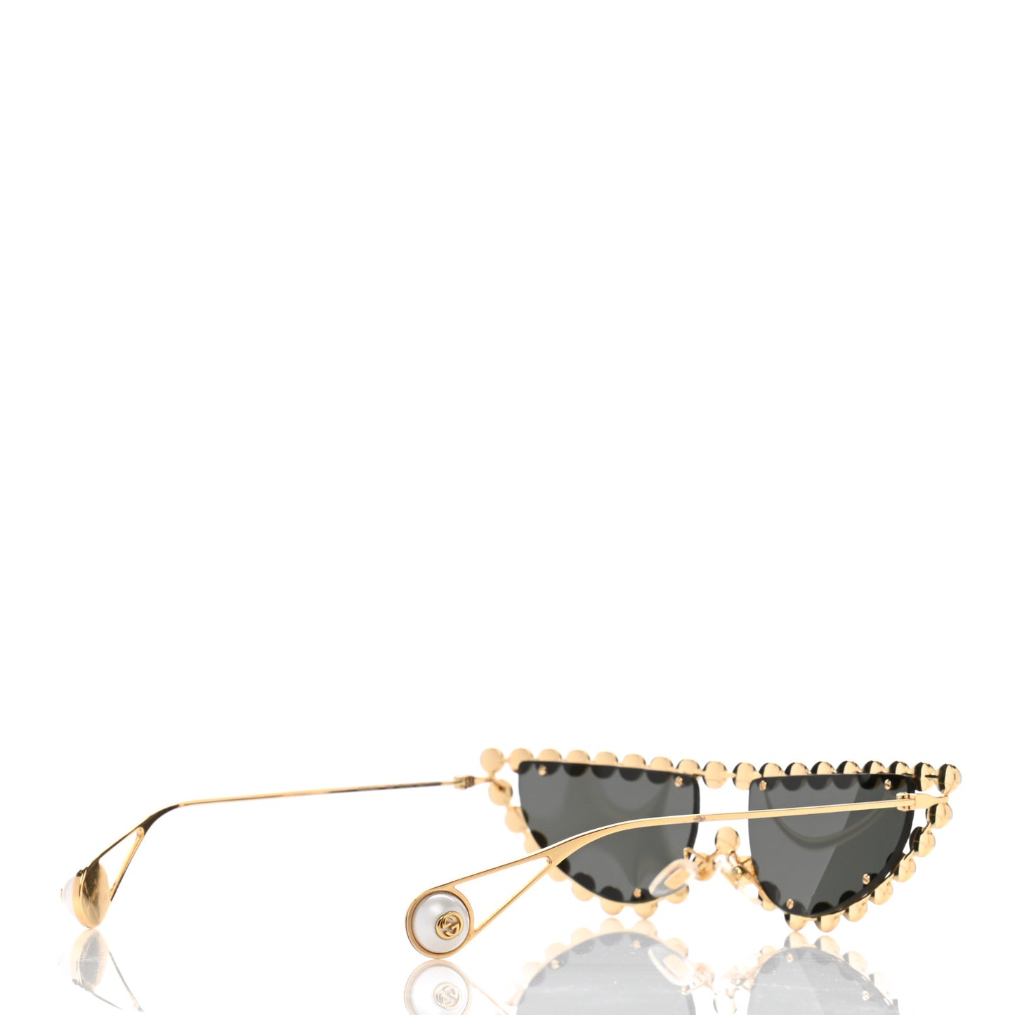 Metal Pearl Cat Eye Sunglasses GG0364S Gold