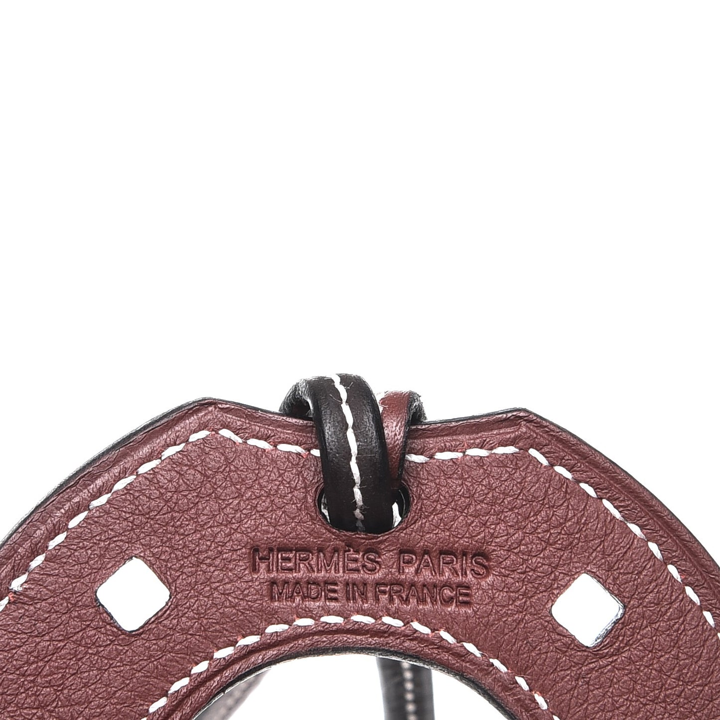 Swift Paddock Horseshoe Bag Charm Ebene Rouge H